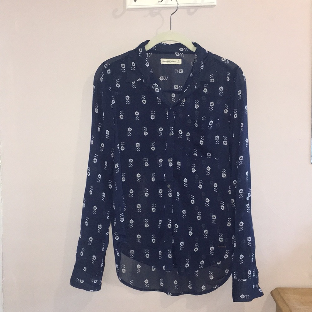 Semi-Sheer patterned  blouse